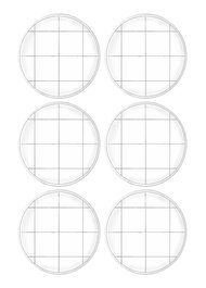 Hermia Juego para Servir Tartas DLY004 de Cerámica Blanco 6 Piezas